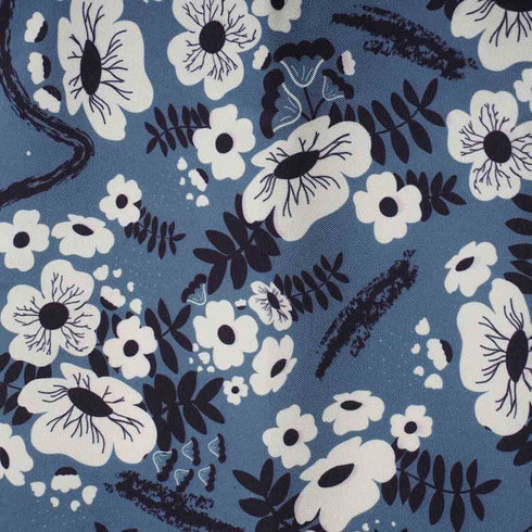 Blue Printed Floral Tote Bag - Uncommongifts.in